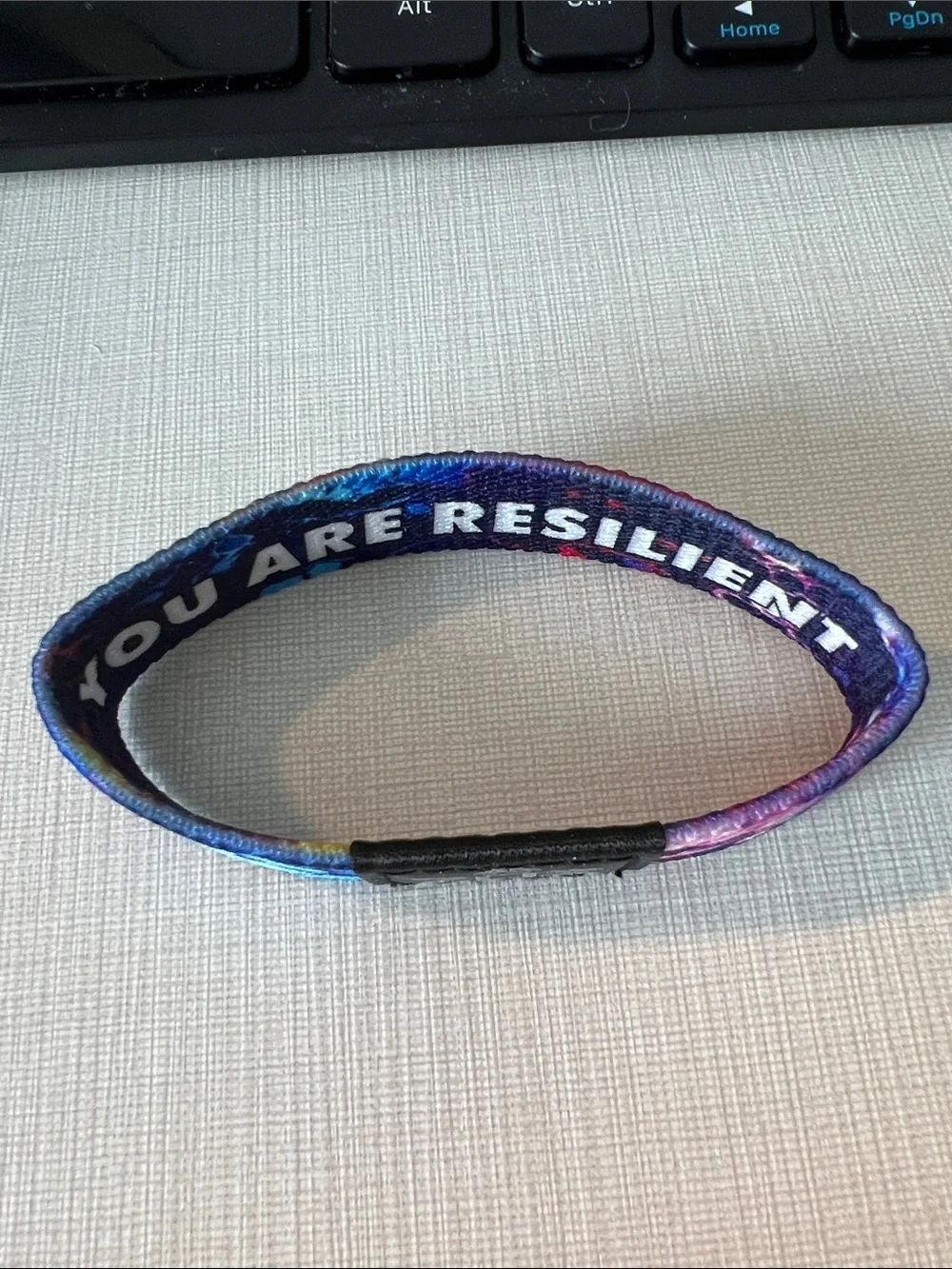 ZOX 'You Are Resilient' Reversible Bracelet - Purple & Blue